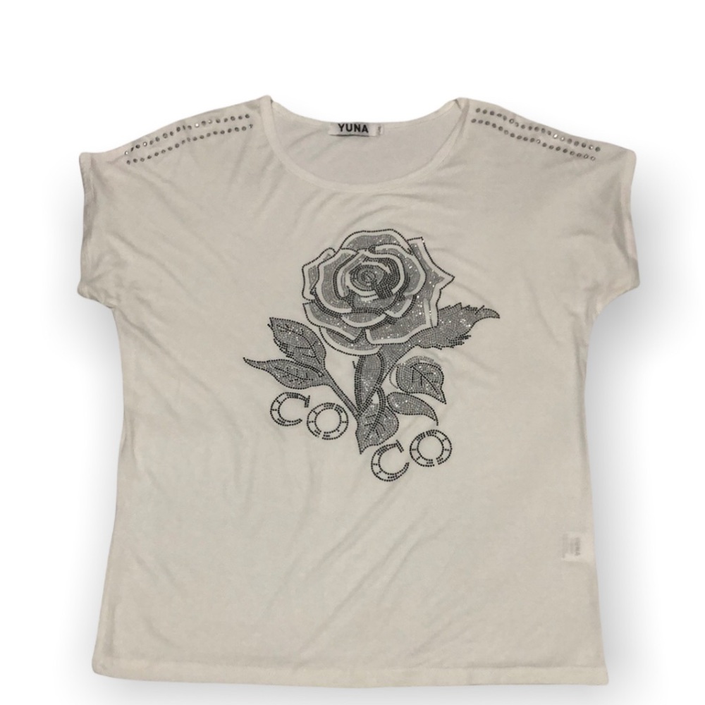 YUNA Cream  Blouse Womens Size L/XL